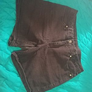 Black Jean shorts